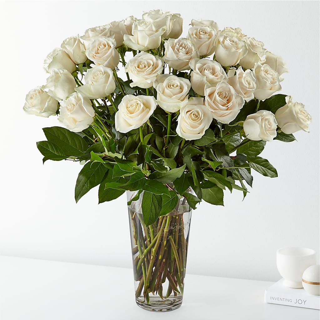 Long Stem White Rose Bouquet – DIGIORGIO'S FLORIST, Charleroi PA