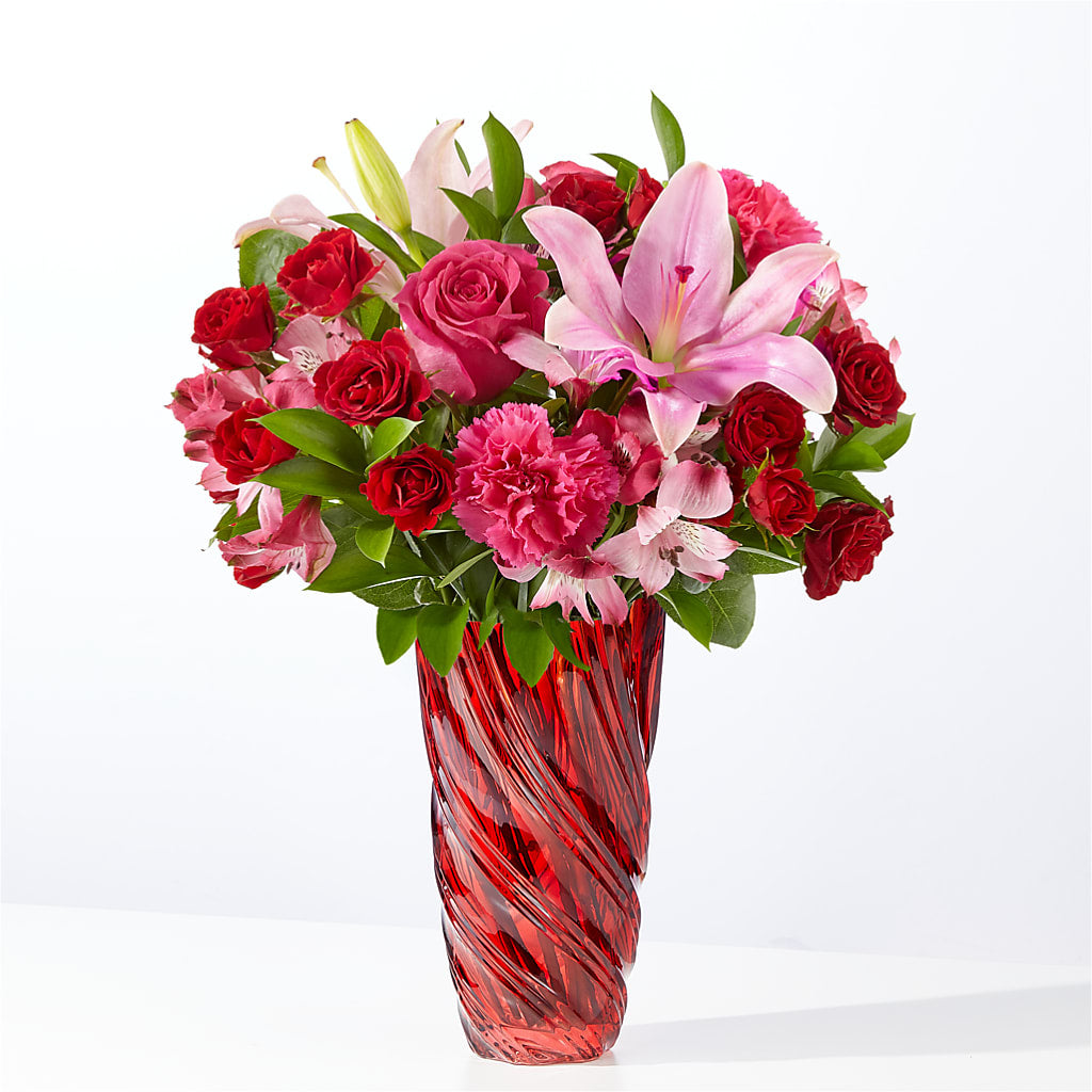 In Love Bouquet with Luxe Swirl Vase – DIGIORGIO'S FLORIST, Charleroi PA
