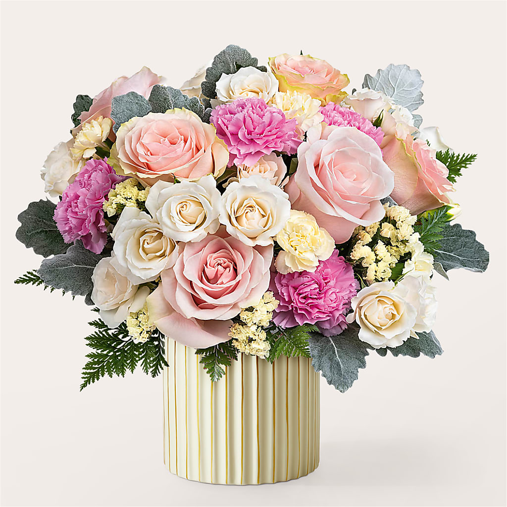 Blissful Moments Bouquet with Ivory Vase – DIGIORGIO'S FLORIST, Charleroi PA