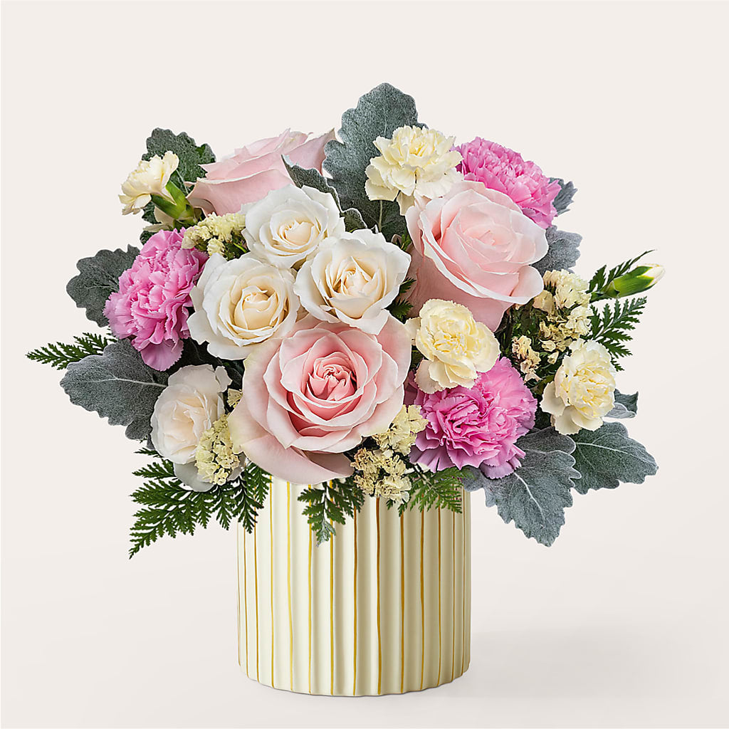 Blissful Moments Bouquet with Ivory Vase – DIGIORGIO'S FLORIST, Charleroi PA