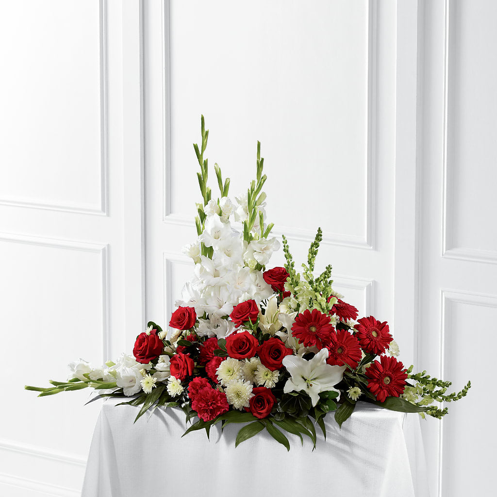 Crimson & White Arrangement – DIGIORGIO'S FLORIST, Charleroi PA