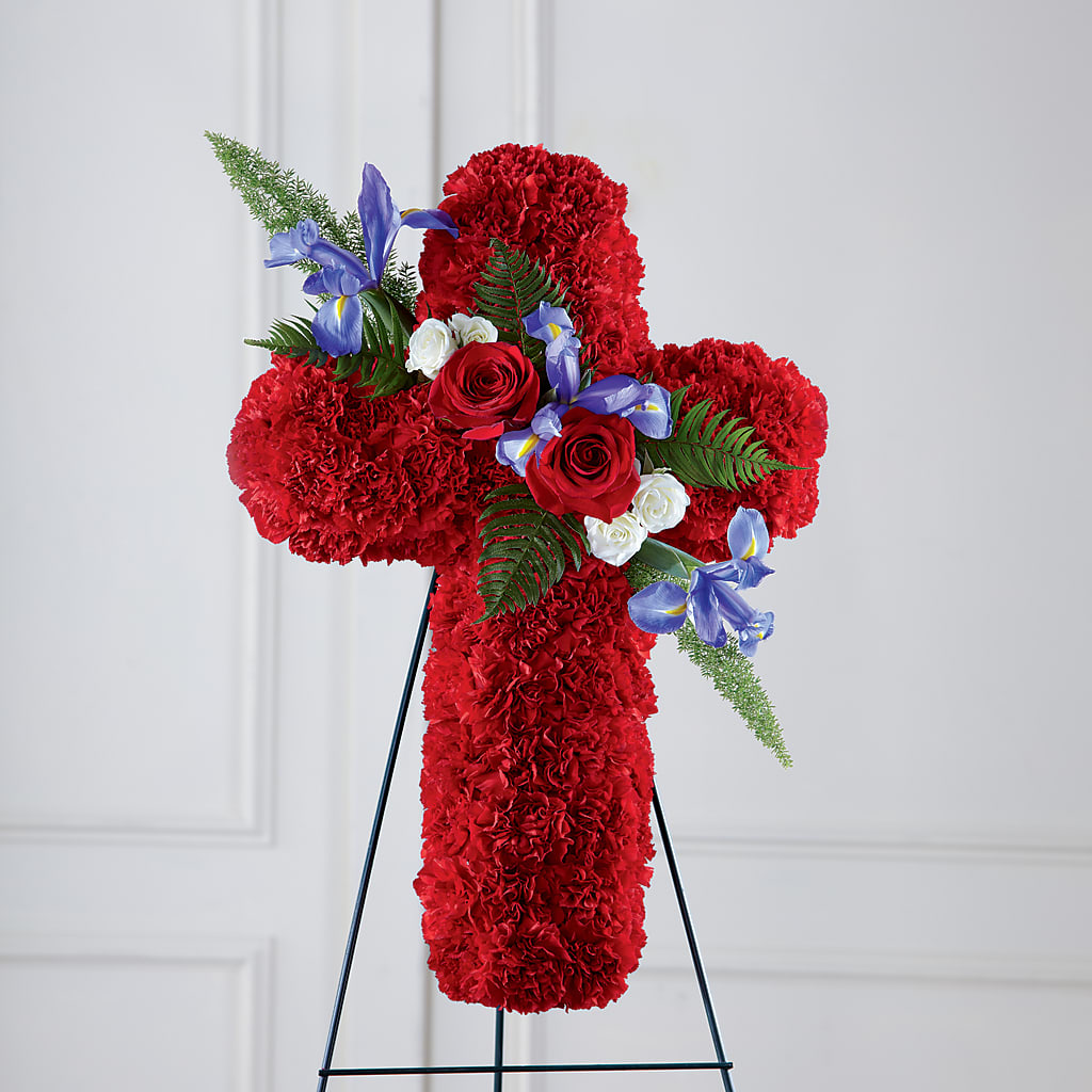 Faithful Hero Floral Cross – DIGIORGIO'S FLORIST, Charleroi PA