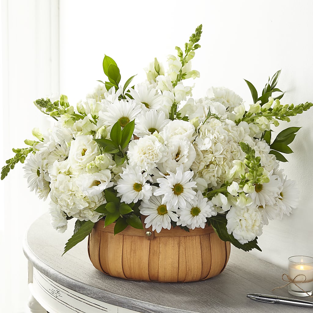 Pure Ivory Basket – DIGIORGIO'S FLORIST, Charleroi PA