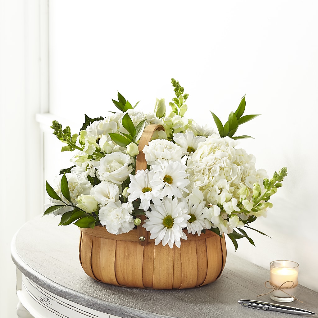 Pure Ivory Basket – DIGIORGIO'S FLORIST, Charleroi PA
