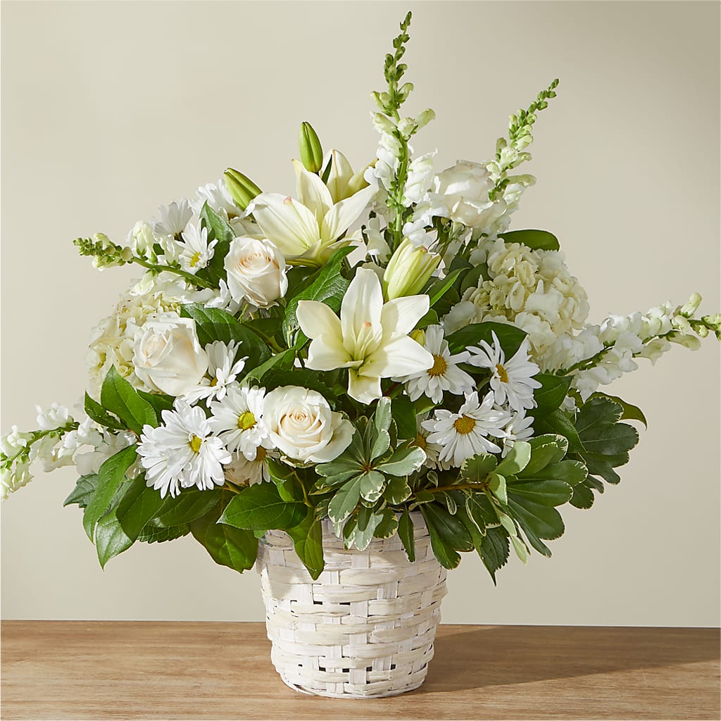 Ivory Elegance Floral Basket – DIGIORGIO'S FLORIST, Charleroi PA