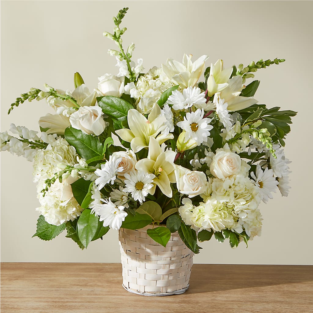 Ivory Elegance Floral Basket – DIGIORGIO'S FLORIST, Charleroi PA