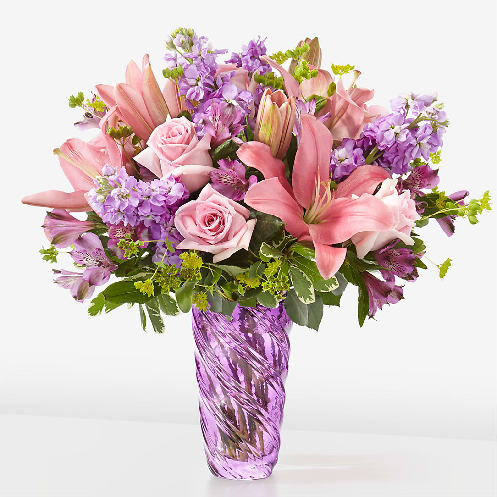 Precious Petals Bouquet with Luxe Swirl Vase – DIGIORGIO'S FLORIST, Charleroi PA