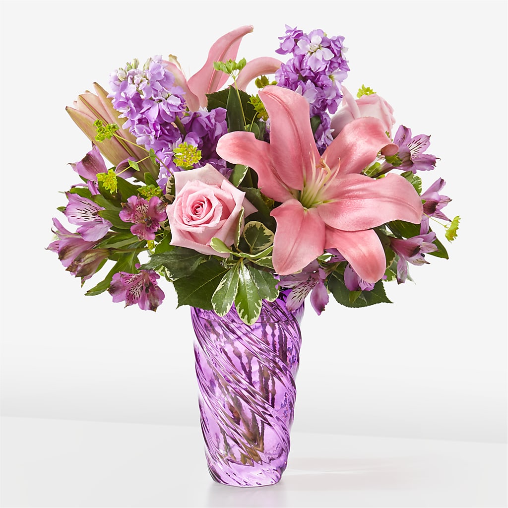 Precious Petals Bouquet with Luxe Swirl Vase – DIGIORGIO'S FLORIST, Charleroi PA