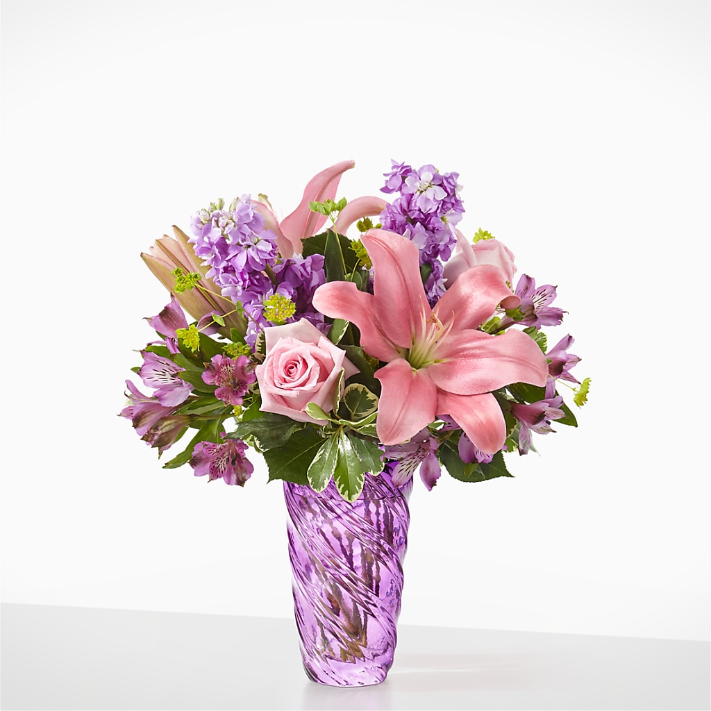 Precious Petals Bouquet with Luxe Swirl Vase – DIGIORGIO'S FLORIST, Charleroi PA