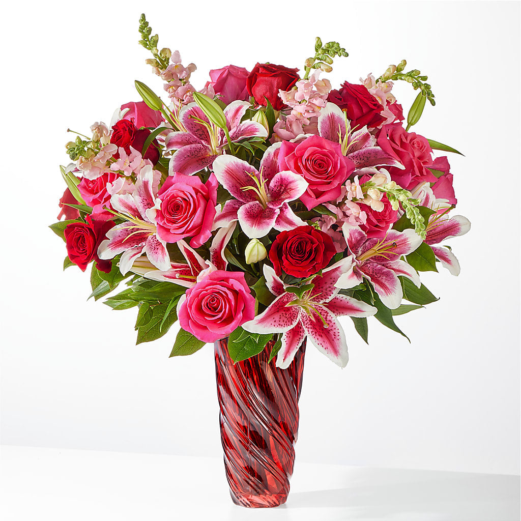 Always You Bouquet with Luxe Swirl Vase – DIGIORGIO'S FLORIST, Charleroi PA