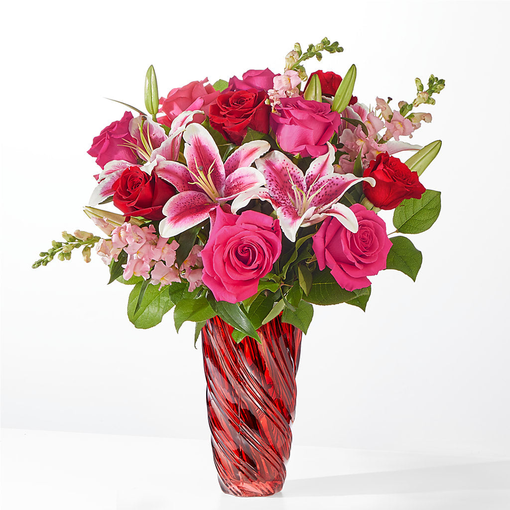 Always You Bouquet with Luxe Swirl Vase – DIGIORGIO'S FLORIST, Charleroi PA