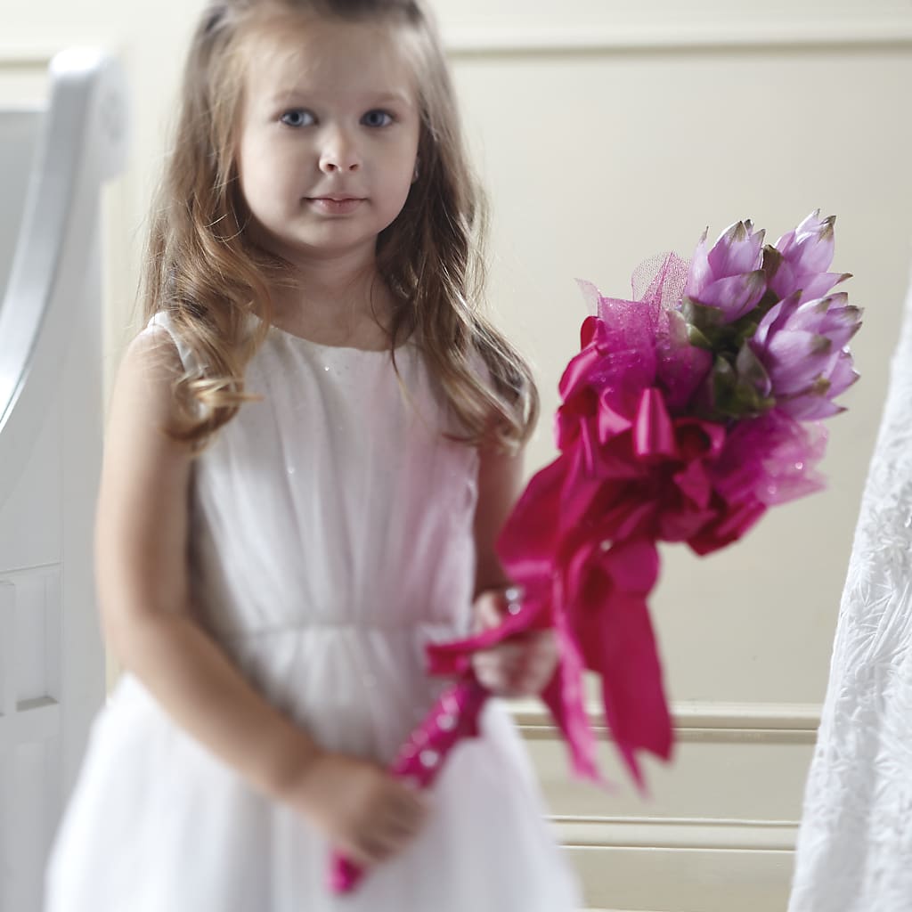 Sparkle Pink Flower Girl Bouquet – DIGIORGIO'S FLORIST, Charleroi PA