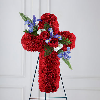 Faithful Hero Floral Cross – DIGIORGIO'S FLORIST, Charleroi PA