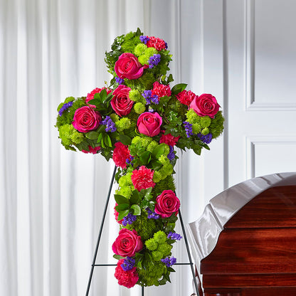 Tribute Rose Floral Cross – DIGIORGIO'S FLORIST, Charleroi PA