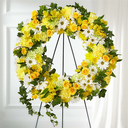 Golden Remembrance Wreath – DIGIORGIO'S FLORIST, Charleroi PA