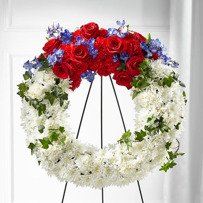 Patriotic Passion Wreath – DIGIORGIO'S FLORIST, Charleroi PA