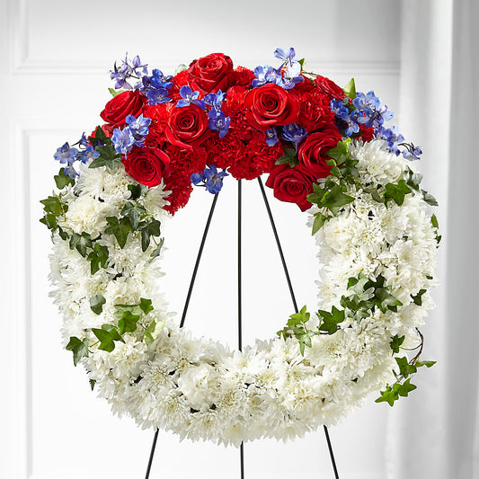 Patriotic Passion Wreath – DIGIORGIO'S FLORIST, Charleroi PA