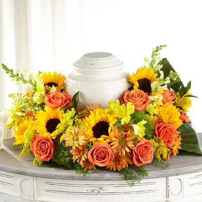 Faithful Sunflower Cremation Adornment – DIGIORGIO'S FLORIST, Charleroi PA