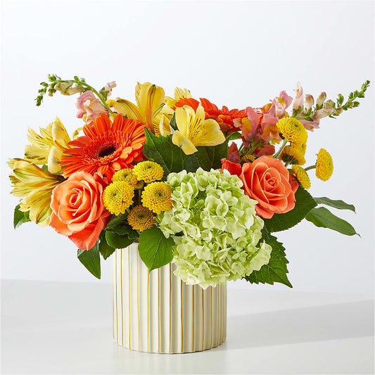 Autumn Sunshine Bouquet with Ivory Vase – DIGIORGIO'S FLORIST, Charleroi PA