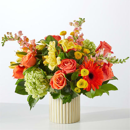 Autumn Sunshine Bouquet with Ivory Vase – DIGIORGIO'S FLORIST, Charleroi PA