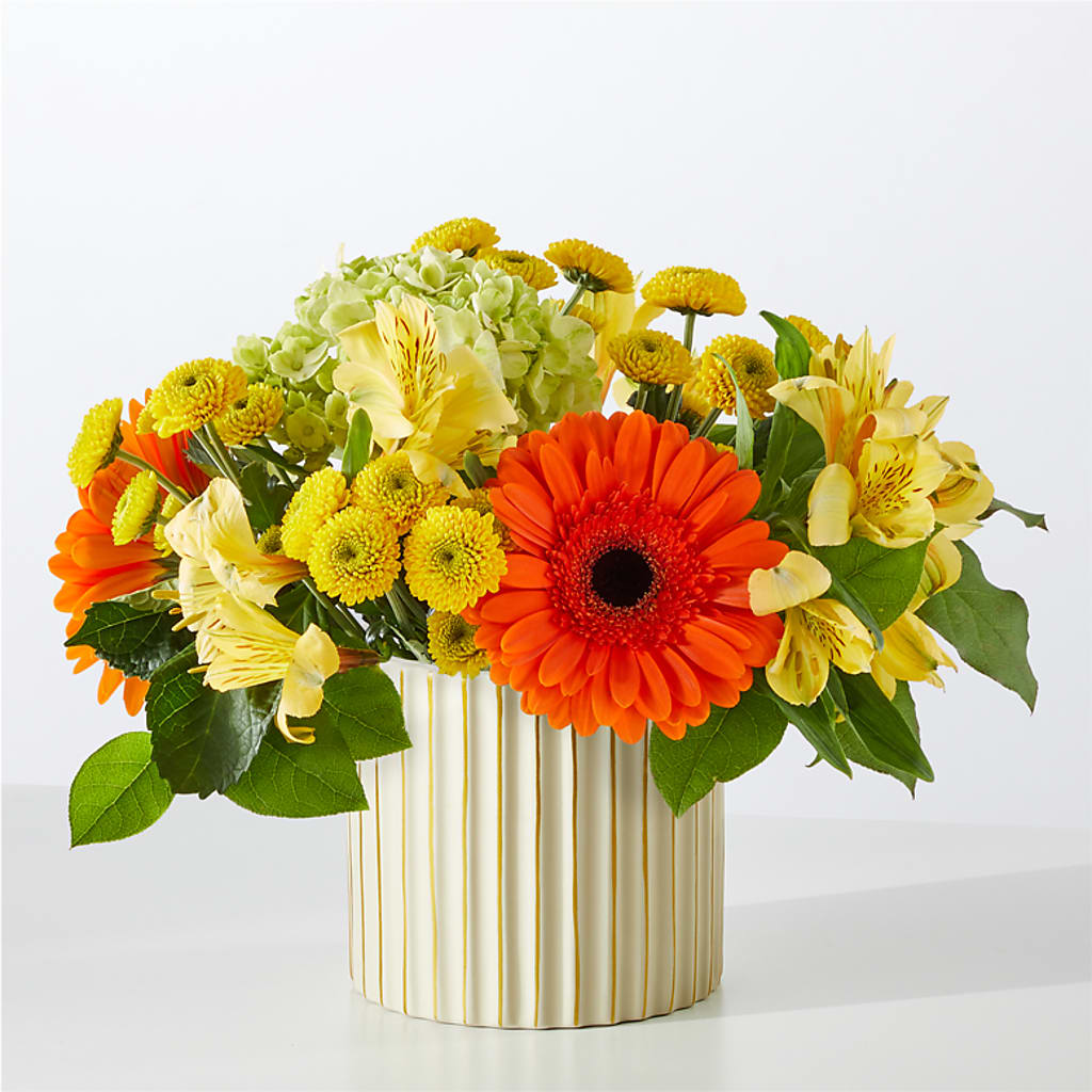 Autumn Sunshine Bouquet with Ivory Vase – DIGIORGIO'S FLORIST, Charleroi PA