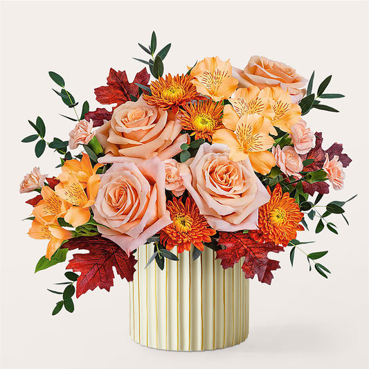 Spiced Latte Bouquet with Ivory Vase – DIGIORGIO'S FLORIST, Charleroi PA