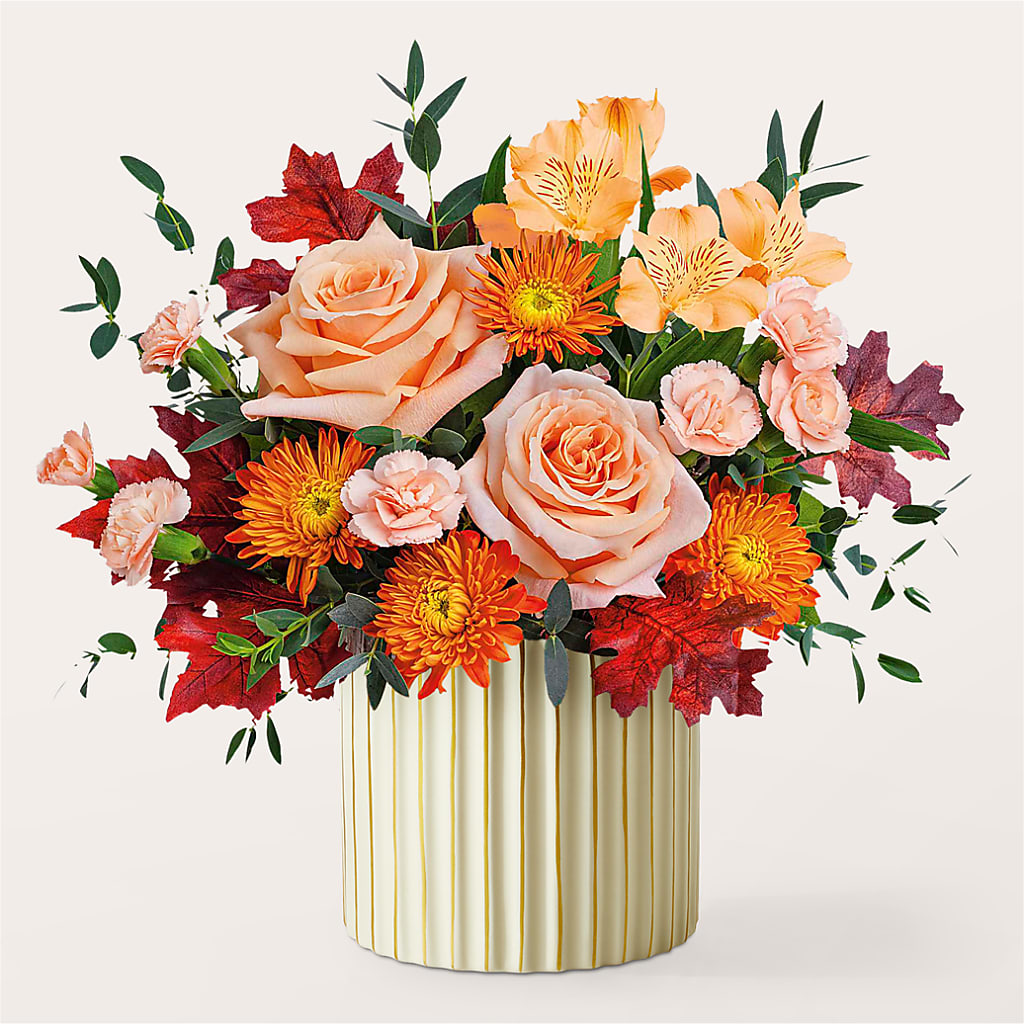 Spiced Latte Bouquet with Ivory Vase – DIGIORGIO'S FLORIST, Charleroi PA