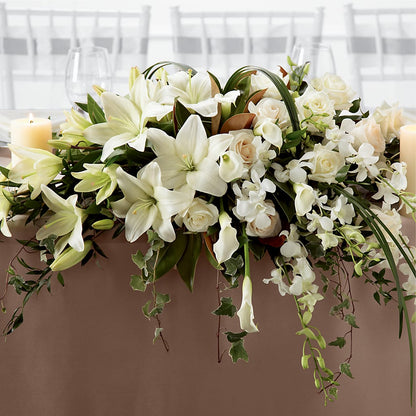 White Linen Arrangement – DIGIORGIO'S FLORIST, Charleroi PA