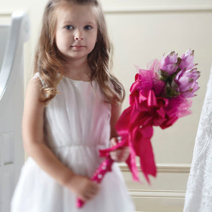 Sparkle Pink Flower Girl Bouquet – DIGIORGIO'S FLORIST, Charleroi PA